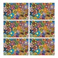 thumbnail image 1 of Pioneer Flower Floral Print Pattern Summer Placemats Table Placemats Set Of 6-Linen Kitchen Washable Placemats Table Mats 12x18 Inch Non-Slip Heat Resistant, 1 of 5
