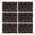 thumbnail image 1 of Pioneer Flower Floral Print Pattern Summer Placemats Table Placemats Set Of 6-Linen Kitchen Washable Placemats Table Mats 12x18 Inch Non-Slip Heat Resistant, 1 of 5