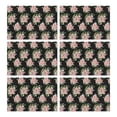 thumbnail image 1 of Pioneer Flower Floral Print Pattern Summer Placemats Table Placemats Set Of 6-Linen Kitchen Washable Placemats Table Mats 12x18 Inch Non-Slip Heat Resistant, 1 of 5