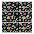 thumbnail image 1 of Pioneer Flower Floral Print Pattern Summer Placemats Table Placemats Set Of 6-Linen Kitchen Washable Placemats Table Mats 12x18 Inch Non-Slip Heat Resistant, 1 of 5