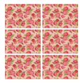 thumbnail image 1 of Pioneer Flower Floral Print Pattern Summer Placemats Table Placemats Set Of 6-Linen Kitchen Washable Placemats Table Mats 12x18 Inch Non-Slip Heat Resistant, 1 of 5