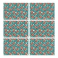 thumbnail image 1 of Pioneer Flower Floral Print Pattern Summer Placemats Table Placemats Set Of 6-Linen Kitchen Washable Placemats Table Mats 12x18 Inch Non-Slip Heat Resistant, 1 of 5