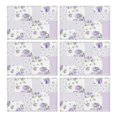 thumbnail image 1 of Pioneer Flower Floral Print Pattern Summer Placemats Table Placemats Set Of 6-Linen Kitchen Washable Placemats Table Mats 12x18 Inch Non-Slip Heat Resistant, 1 of 5