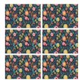thumbnail image 1 of Pioneer Flower Floral Print Pattern Summer Placemats Table Placemats Set Of 6-Linen Kitchen Washable Placemats Table Mats 12x18 Inch Non-Slip Heat Resistant, 1 of 5