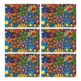 thumbnail image 1 of Pioneer Flower Floral Print Pattern Summer Placemats Table Placemats Set Of 6-Linen Kitchen Washable Placemats Table Mats 12x18 Inch Non-Slip Heat Resistant, 1 of 5