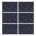thumbnail image 1 of Pioneer Flower Floral Print Pattern Summer Placemats Table Placemats Set Of 6-Linen Kitchen Washable Placemats Table Mats 12x18 Inch Non-Slip Heat Resistant, 1 of 5
