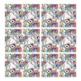 thumbnail image 1 of Pioneer Flower Floral Print Pattern Summer Placemats Table Placemats Set Of 6-Linen Kitchen Washable Placemats Table Mats 12x18 Inch Non-Slip Heat Resistant, 1 of 5