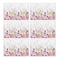 thumbnail image 1 of Pioneer Flower Floral Print Pattern Summer Placemats Table Placemats Set Of 6-Linen Kitchen Washable Placemats Table Mats 12x18 Inch Non-Slip Heat Resistant, 1 of 5