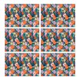 thumbnail image 1 of Pioneer Flower Floral Print Pattern Summer Placemats Table Placemats Set Of 6-Linen Kitchen Washable Placemats Table Mats 12x18 Inch Non-Slip Heat Resistant, 1 of 5