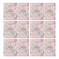 thumbnail image 1 of Pioneer Flower Floral Print Pattern Summer Placemats Table Placemats Set Of 6-Linen Kitchen Washable Placemats Table Mats 12x18 Inch Non-Slip Heat Resistant, 1 of 5