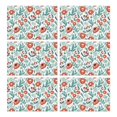 thumbnail image 1 of Pioneer Flower Floral Print Pattern Summer Placemats Table Placemats Set Of 6-Linen Kitchen Washable Placemats Table Mats 12x18 Inch Non-Slip Heat Resistant, 1 of 5