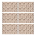 thumbnail image 1 of Pioneer Flower Floral Print Pattern Summer Placemats Table Placemats Set Of 6-Linen Kitchen Washable Placemats Table Mats 12x18 Inch Non-Slip Heat Resistant, 1 of 5
