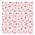 thumbnail image 1 of Pioneer Flower Floral Print Pattern Summer Placemats Table Placemats Set Of 6-Linen Kitchen Washable Placemats Table Mats 12x18 Inch Non-Slip Heat Resistant, 1 of 5
