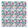 thumbnail image 1 of Pioneer Flower Floral Print Pattern Summer Placemats Table Placemats Set Of 6-Linen Kitchen Washable Placemats Table Mats 12x18 Inch Non-Slip Heat Resistant, 1 of 5