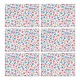 thumbnail image 1 of Pioneer Flower Floral Print Pattern Summer Placemats Table Placemats Set Of 6-Linen Kitchen Washable Placemats Table Mats 12x18 Inch Non-Slip Heat Resistant, 1 of 5