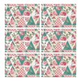 thumbnail image 1 of Pioneer Flower Floral Print Pattern Summer Placemats Table Placemats Set Of 6-Linen Kitchen Washable Placemats Table Mats 12x18 Inch Non-Slip Heat Resistant, 1 of 5