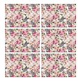thumbnail image 1 of Pioneer Flower Floral Print Pattern Summer Placemats Table Placemats Set Of 6-Linen Kitchen Washable Placemats Table Mats 12x18 Inch Non-Slip Heat Resistant, 1 of 5