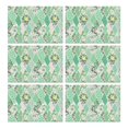 thumbnail image 1 of Pioneer Flower Floral Print Pattern Summer Placemats Table Placemats Set Of 6-Linen Kitchen Washable Placemats Table Mats 12x18 Inch Non-Slip Heat Resistant, 1 of 5