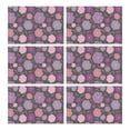 thumbnail image 1 of Pioneer Flower Floral Print Pattern Summer Placemats Table Placemats Set Of 6-Linen Kitchen Washable Placemats Table Mats 12x18 Inch Non-Slip Heat Resistant, 1 of 5