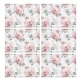 thumbnail image 1 of Pioneer Flower Floral Print Pattern Summer Placemats Table Placemats Set Of 6-Linen Kitchen Washable Placemats Table Mats 12x18 Inch Non-Slip Heat Resistant, 1 of 5
