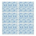 thumbnail image 1 of Pioneer Flower Floral Print Pattern Summer Placemats Table Placemats Set Of 6-Linen Kitchen Washable Placemats Table Mats 12x18 Inch Non-Slip Heat Resistant, 1 of 5