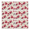 thumbnail image 1 of Pioneer Flower Floral Print Pattern Summer Placemats Table Placemats Set Of 6-Linen Kitchen Washable Placemats Table Mats 12x18 Inch Non-Slip Heat Resistant, 1 of 5