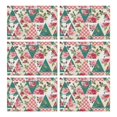 thumbnail image 1 of Pioneer Flower Floral Print Pattern Summer Placemats Table Placemats Set Of 6-Linen Kitchen Washable Placemats Table Mats 12x18 Inch Non-Slip Heat Resistant, 1 of 5