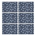 thumbnail image 1 of Pioneer Flower Floral Print Pattern Summer Placemats Table Placemats Set Of 6-Linen Kitchen Washable Placemats Table Mats 12x18 Inch Non-Slip Heat Resistant, 1 of 5