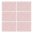 thumbnail image 1 of Pioneer Flower Floral Print Pattern Summer Placemats Table Placemats Set Of 6-Linen Kitchen Washable Placemats Table Mats 12x18 Inch Non-Slip Heat Resistant, 1 of 5