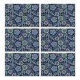 thumbnail image 1 of Pioneer Flower Floral Print Pattern Summer Placemats Table Placemats Set Of 6-Linen Kitchen Washable Placemats Table Mats 12x18 Inch Non-Slip Heat Resistant, 1 of 5