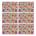 thumbnail image 1 of Pioneer Flower Floral Print Pattern Summer Placemats Table Placemats Set Of 6-Linen Kitchen Washable Placemats Table Mats 12x18 Inch Non-Slip Heat Resistant, 1 of 5