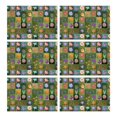 thumbnail image 1 of Pioneer Flower Floral Print Pattern Summer Placemats Table Placemats Set Of 6-Linen Kitchen Washable Placemats Table Mats 12x18 Inch Non-Slip Heat Resistant, 1 of 5