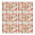 thumbnail image 1 of Pioneer Flower Floral Print Pattern Summer Placemats Table Placemats Set Of 6-Linen Kitchen Washable Placemats Table Mats 12x18 Inch Non-Slip Heat Resistant, 1 of 5
