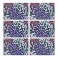 thumbnail image 1 of Pioneer Flower Floral Print Pattern Summer Placemats Table Placemats Set Of 6-Linen Kitchen Washable Placemats Table Mats 12x18 Inch Non-Slip Heat Resistant, 1 of 5