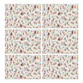 thumbnail image 1 of Pioneer Flower Floral Print Pattern Summer Placemats Table Placemats Set Of 6-Linen Kitchen Washable Placemats Table Mats 12x18 Inch Non-Slip Heat Resistant, 1 of 5