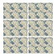 thumbnail image 1 of Pioneer Flower Floral Print Pattern Summer Placemats Table Placemats Set Of 6-Linen Kitchen Washable Placemats Table Mats 12x18 Inch Non-Slip Heat Resistant, 1 of 5