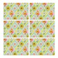 thumbnail image 1 of Pioneer Flower Floral Print Pattern Summer Placemats Table Placemats Set Of 6-Linen Kitchen Washable Placemats Table Mats 12x18 Inch Non-Slip Heat Resistant, 1 of 5