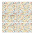 thumbnail image 1 of Pioneer Flower Floral Print Pattern Summer Placemats Table Placemats Set Of 6-Linen Kitchen Washable Placemats Table Mats 12x18 Inch Non-Slip Heat Resistant, 1 of 5