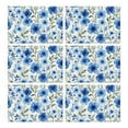 thumbnail image 1 of Pioneer Flower Floral Print Pattern Summer Placemats Table Placemats Set Of 6-Linen Kitchen Washable Placemats Table Mats 12x18 Inch Non-Slip Heat Resistant, 1 of 5