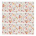 thumbnail image 1 of Pioneer Flower Floral Print Pattern Summer Placemats Table Placemats Set Of 6-Linen Kitchen Washable Placemats Table Mats 12x18 Inch Non-Slip Heat Resistant, 1 of 5