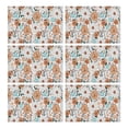 thumbnail image 1 of Pioneer Flower Floral Print Pattern Summer Placemats Table Placemats Set Of 6-Linen Kitchen Washable Placemats Table Mats 12x18 Inch Non-Slip Heat Resistant, 1 of 5