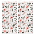 thumbnail image 1 of Pioneer Flower Floral Print Pattern Summer Placemats Table Placemats Set Of 6-Linen Kitchen Washable Placemats Table Mats 12x18 Inch Non-Slip Heat Resistant, 1 of 5