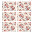 thumbnail image 1 of Pioneer Flower Floral Print Pattern Summer Placemats Table Placemats Set Of 6-Linen Kitchen Washable Placemats Table Mats 12x18 Inch Non-Slip Heat Resistant, 1 of 5