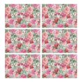 thumbnail image 1 of Pioneer Flower Floral Print Pattern Summer Placemats Table Placemats Set Of 6-Linen Kitchen Washable Placemats Table Mats 12x18 Inch Non-Slip Heat Resistant, 1 of 5