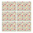 thumbnail image 1 of Pioneer Flower Floral Print Pattern Summer Placemats Table Placemats Set Of 6-Linen Kitchen Washable Placemats Table Mats 12x18 Inch Non-Slip Heat Resistant, 1 of 5