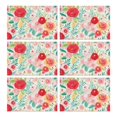 thumbnail image 1 of Pioneer Flower Floral Print Pattern Summer Placemats Table Placemats Set Of 6-Linen Kitchen Washable Placemats Table Mats 12x18 Inch Non-Slip Heat Resistant, 1 of 5
