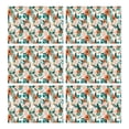 thumbnail image 1 of Pioneer Flower Floral Print Pattern Summer Placemats Table Placemats Set Of 6-Linen Kitchen Washable Placemats Table Mats 12x18 Inch Non-Slip Heat Resistant, 1 of 5