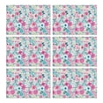 thumbnail image 1 of Pioneer Flower Floral Print Pattern Summer Placemats Table Placemats Set Of 6-Linen Kitchen Washable Placemats Table Mats 12x18 Inch Non-Slip Heat Resistant, 1 of 5