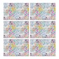 thumbnail image 1 of Pioneer Flower Floral Print Pattern Summer Placemats Table Placemats Set Of 6-Linen Kitchen Washable Placemats Table Mats 12x18 Inch Non-Slip Heat Resistant, 1 of 5