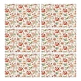 thumbnail image 1 of Pioneer Flower Floral Print Pattern Summer Placemats Table Placemats Set Of 6-Linen Kitchen Washable Placemats Table Mats 12x18 Inch Non-Slip Heat Resistant, 1 of 5